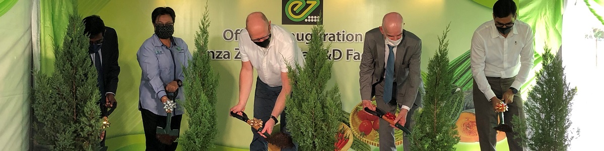 Planting tree for the official inauguration of the R&D facility in Malaysia