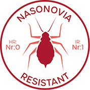 High Resistance (HR) against Nasonovia Nr:0 Intermediate Resistance (IR) against Nasonovia Nr:1 (IR). 