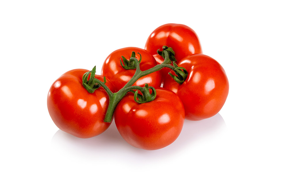 Trostomaat Fortitude met vijf tomaten aan de tros
